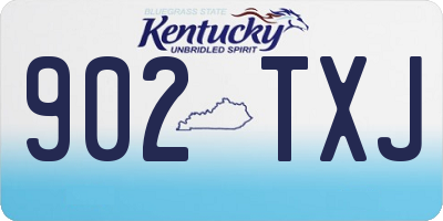 KY license plate 902TXJ