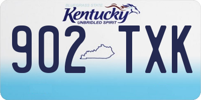 KY license plate 902TXK