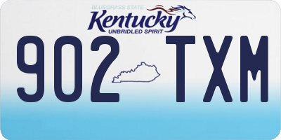 KY license plate 902TXM