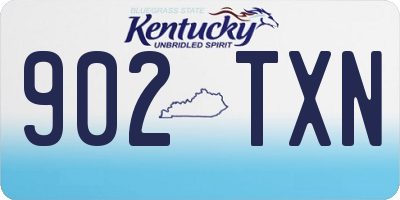 KY license plate 902TXN