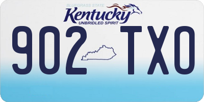 KY license plate 902TXO