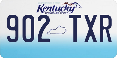 KY license plate 902TXR