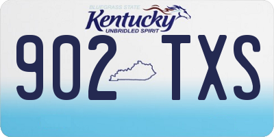 KY license plate 902TXS