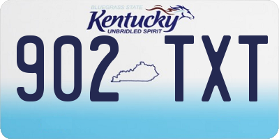 KY license plate 902TXT