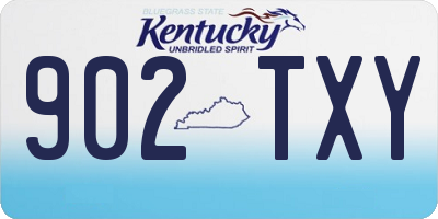 KY license plate 902TXY