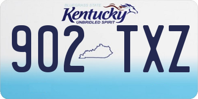 KY license plate 902TXZ