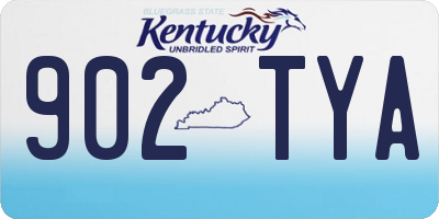 KY license plate 902TYA