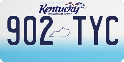 KY license plate 902TYC