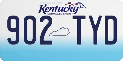 KY license plate 902TYD