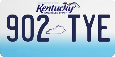 KY license plate 902TYE