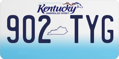 KY license plate 902TYG