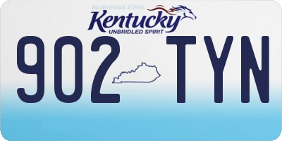 KY license plate 902TYN