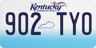 KY license plate 902TYO