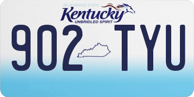 KY license plate 902TYU