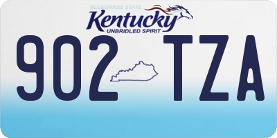KY license plate 902TZA