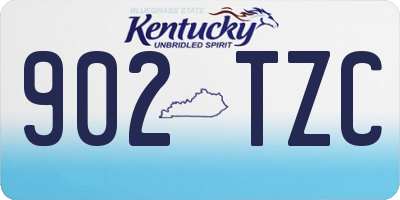 KY license plate 902TZC