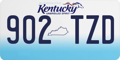 KY license plate 902TZD