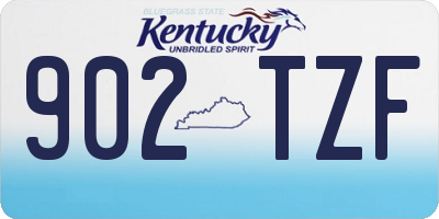 KY license plate 902TZF