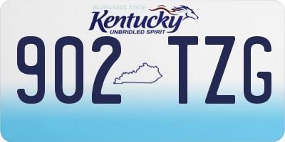 KY license plate 902TZG