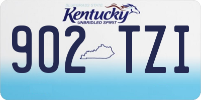 KY license plate 902TZI