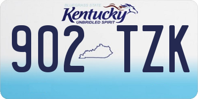 KY license plate 902TZK