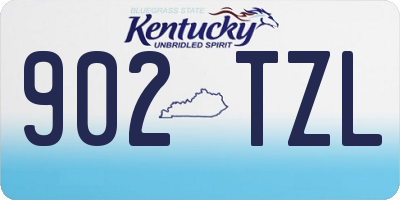 KY license plate 902TZL