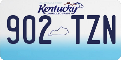KY license plate 902TZN