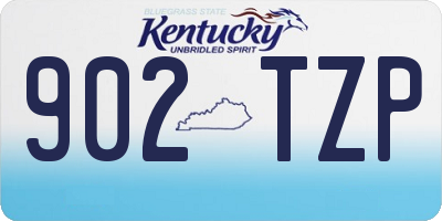KY license plate 902TZP