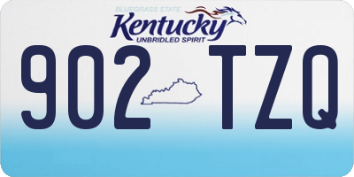 KY license plate 902TZQ