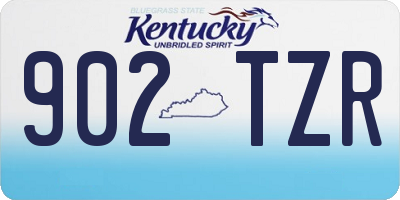 KY license plate 902TZR
