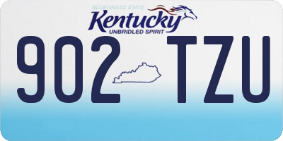 KY license plate 902TZU