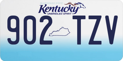 KY license plate 902TZV
