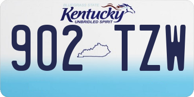 KY license plate 902TZW