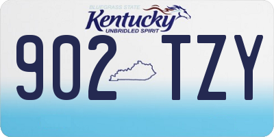 KY license plate 902TZY
