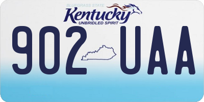 KY license plate 902UAA