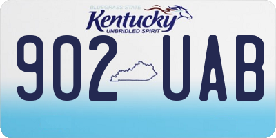 KY license plate 902UAB