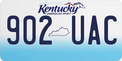 KY license plate 902UAC