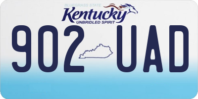 KY license plate 902UAD