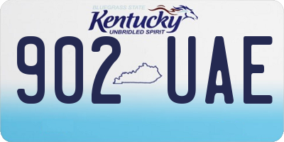 KY license plate 902UAE