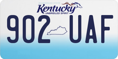 KY license plate 902UAF