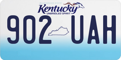 KY license plate 902UAH