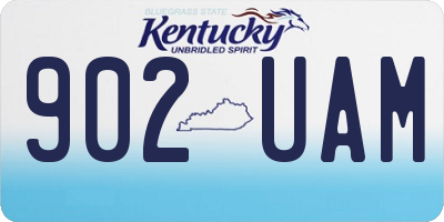 KY license plate 902UAM