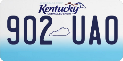 KY license plate 902UAO