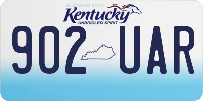 KY license plate 902UAR