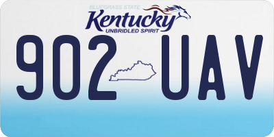 KY license plate 902UAV