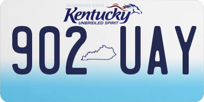 KY license plate 902UAY
