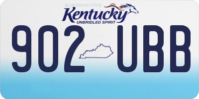 KY license plate 902UBB