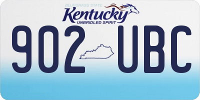 KY license plate 902UBC