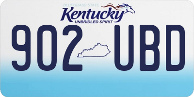 KY license plate 902UBD