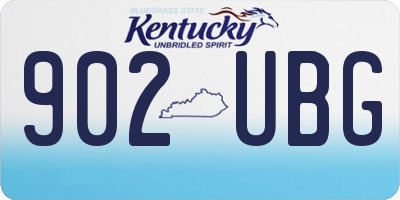 KY license plate 902UBG